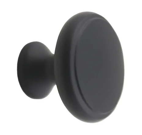 main sample image of Matte Black Elizabeth 1.25" Solid Brass Cabinet Knob
