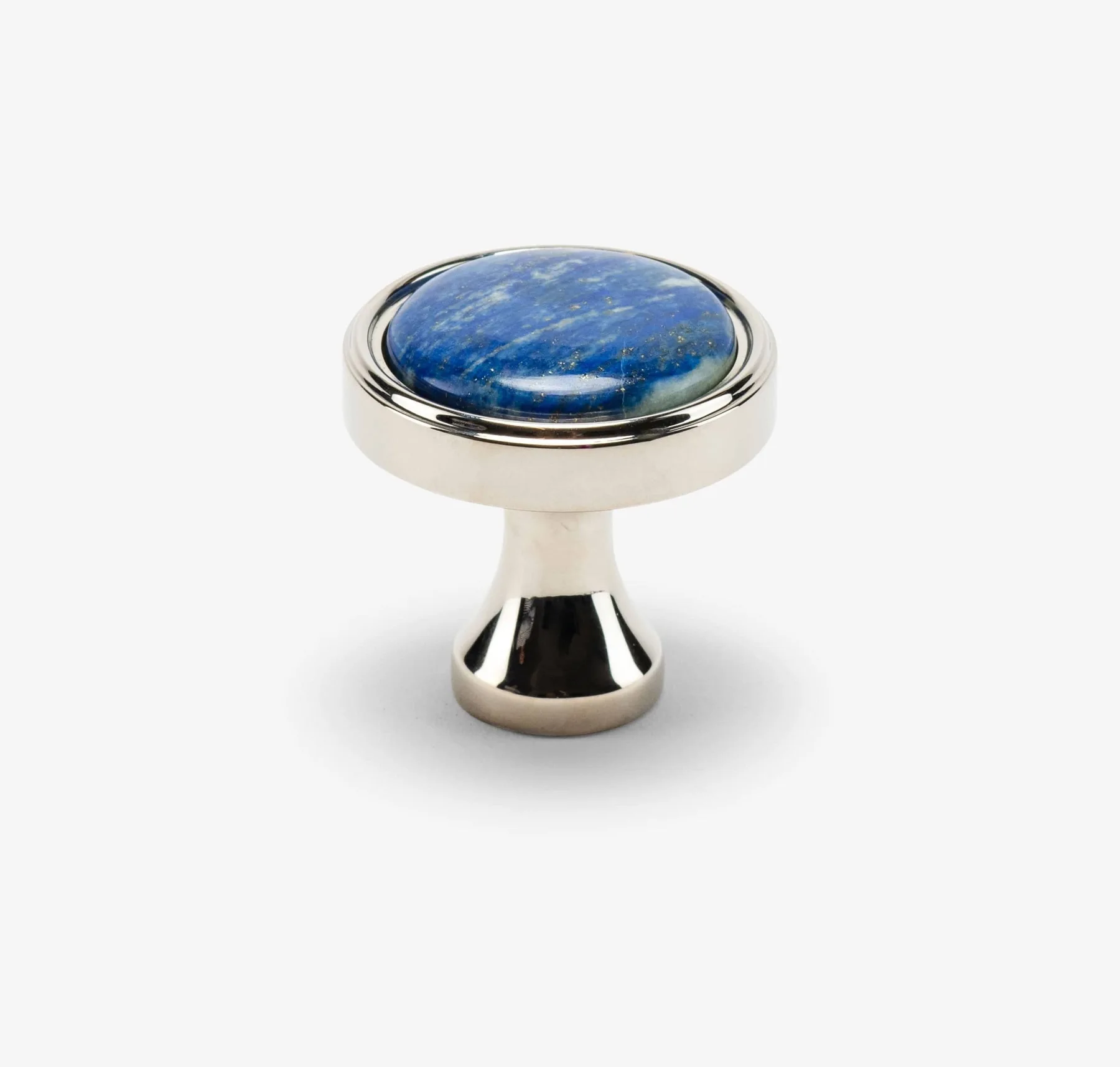main sample image of Polished Nickel/Lapis Lane 1.40 in Custom Cabinet Knob