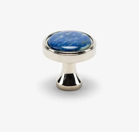 main sample image of Polished Nickel/Lapis Lane 1.40 in Custom Cabinet Knob