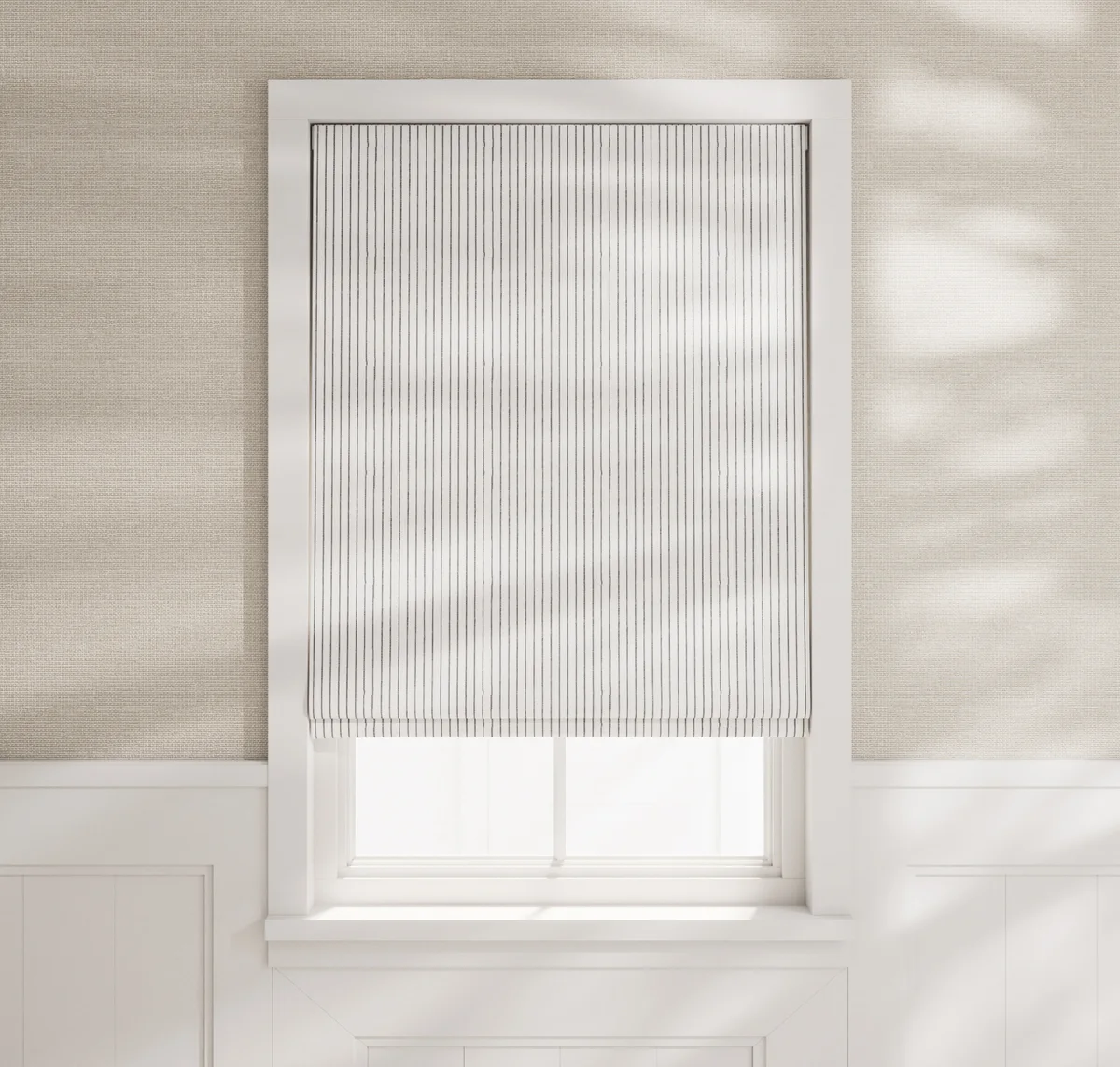 Flat Roman Shades - Windsor Stripe