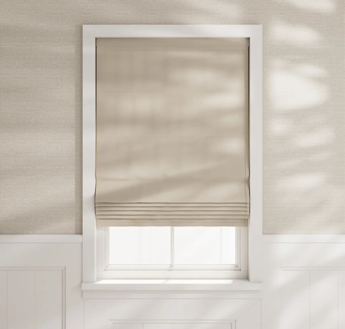 Cascade Roman Shades - Linen Blend