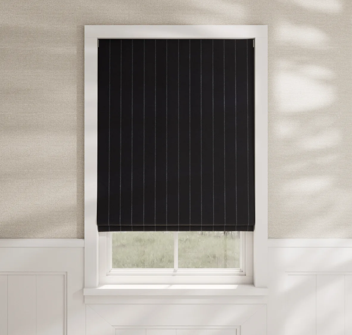 Flat Roman Shades - Dashing Stripe