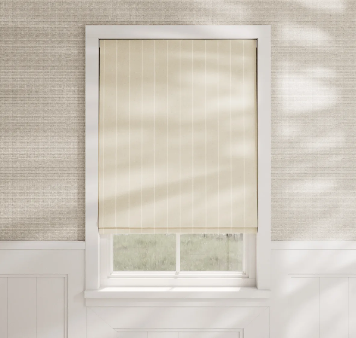 Flat Roman Shades - Dashing Stripe