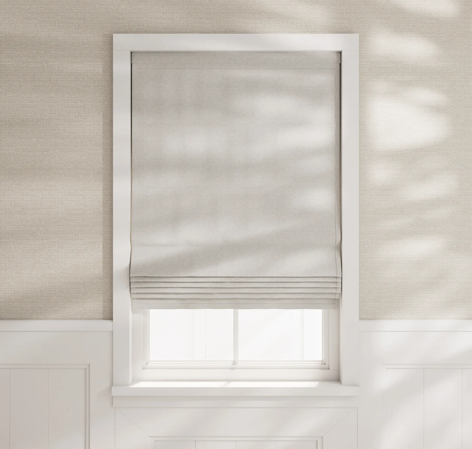 main sample image of Sterling Cascade Roman Shades - Korinthos