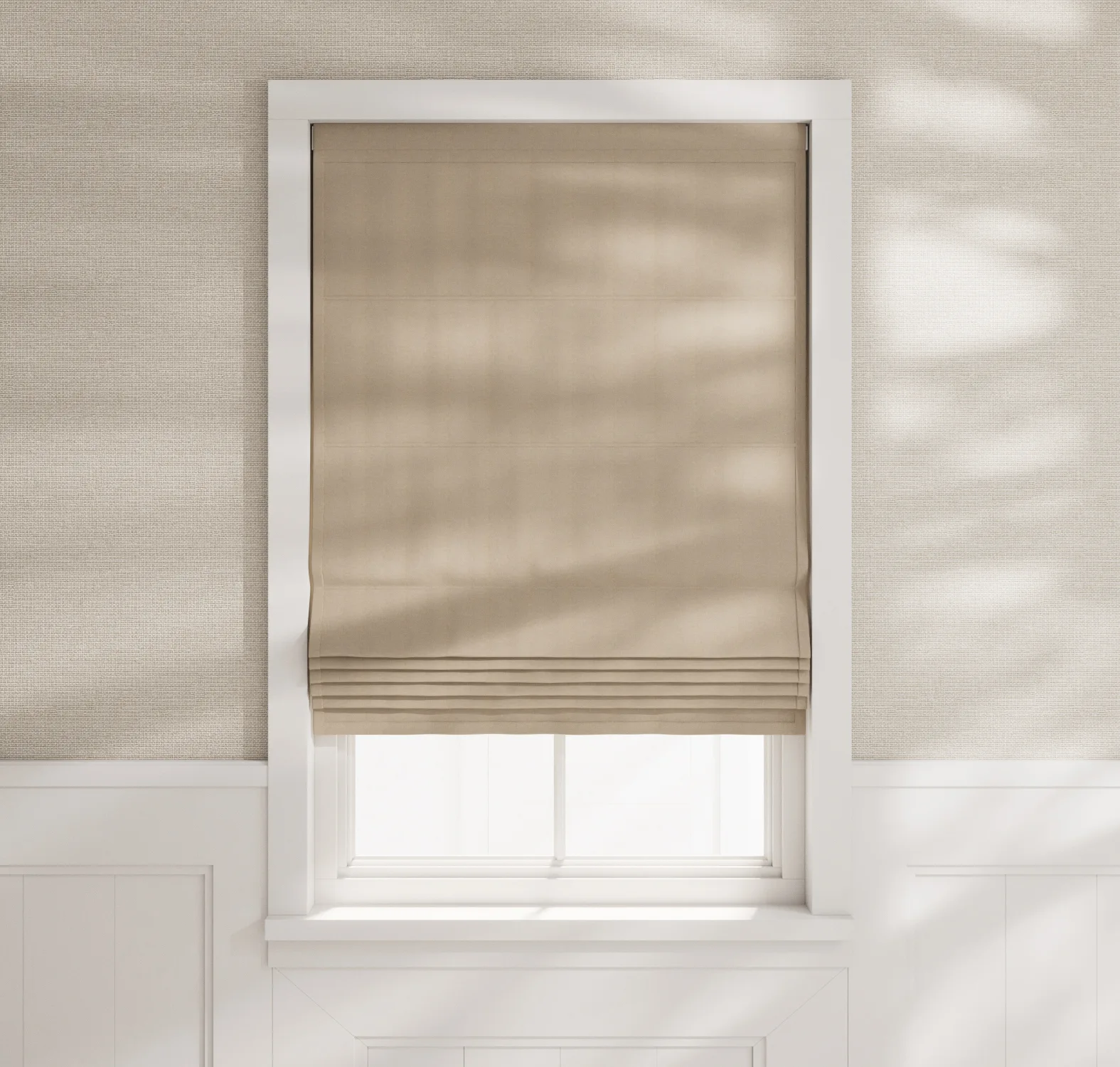 main sample image of Natural Cascade Roman Shades - Linen