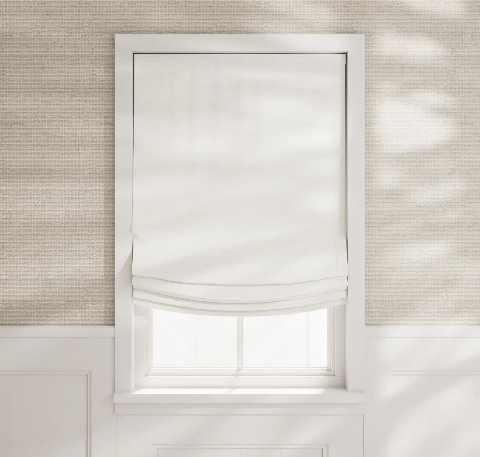 main sample image of Blanco Relaxed Roman Shades - Tangier Weave