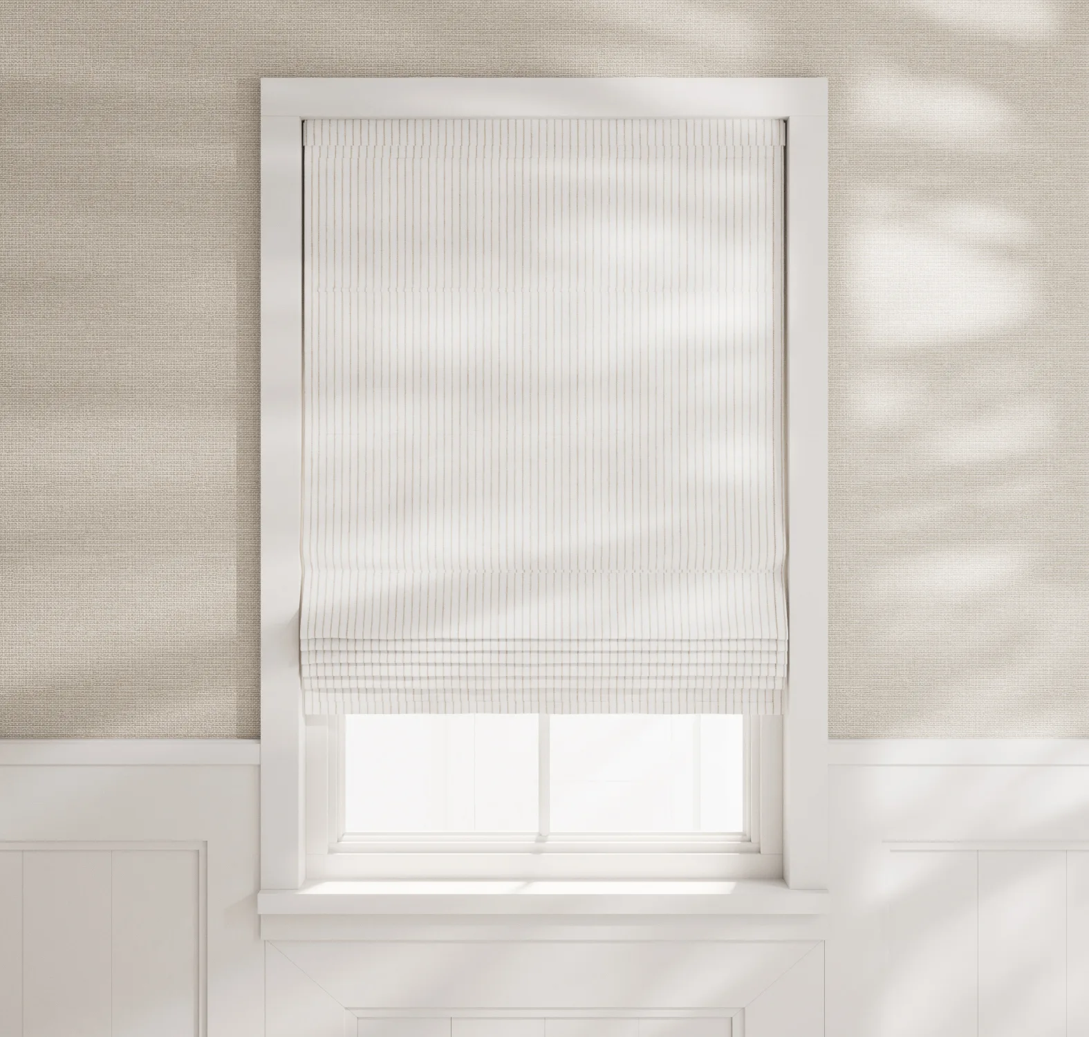 main sample image of Toast Cascade Roman Shades - Windsor Stripe