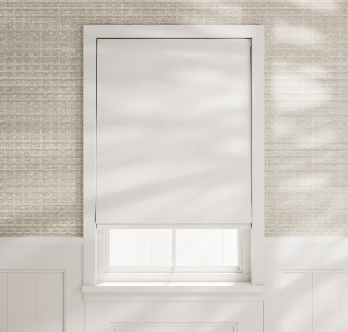 Flat Roman Shades - Sheer Wool Blend