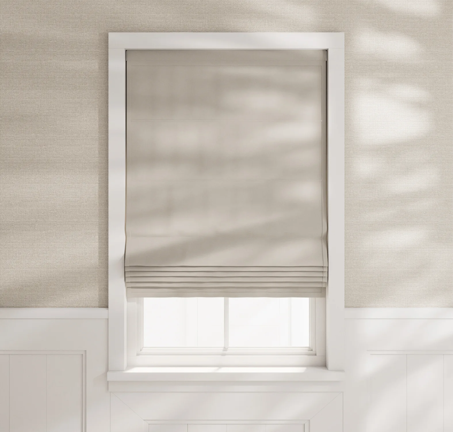 main sample image of Twig Cascade Roman Shades - Wool Flannel