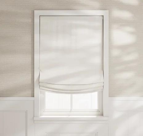 main sample image of Cemento Relaxed Roman Shades - Wool Challis