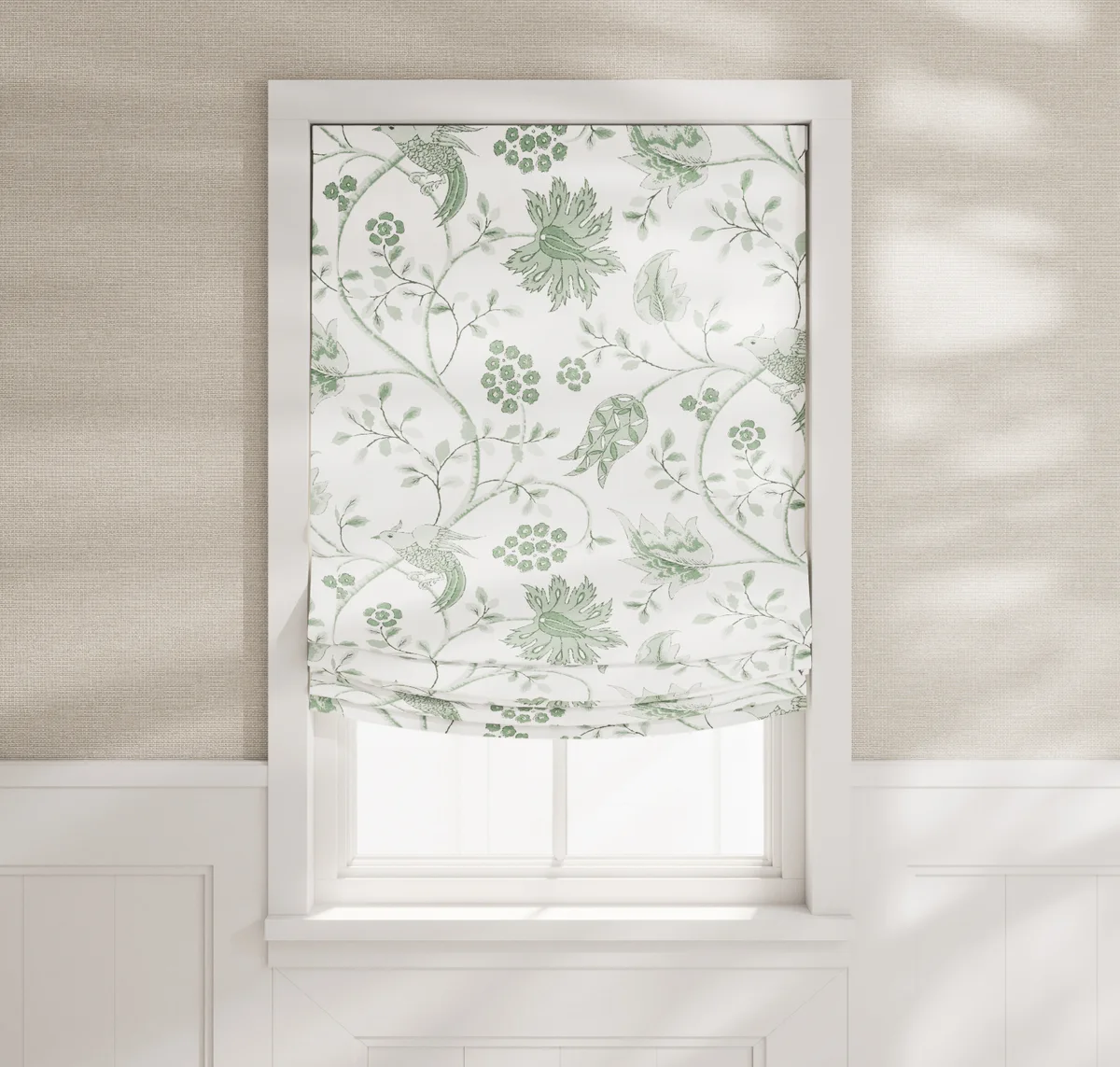 Relaxed Roman Shades - Boho Vine
