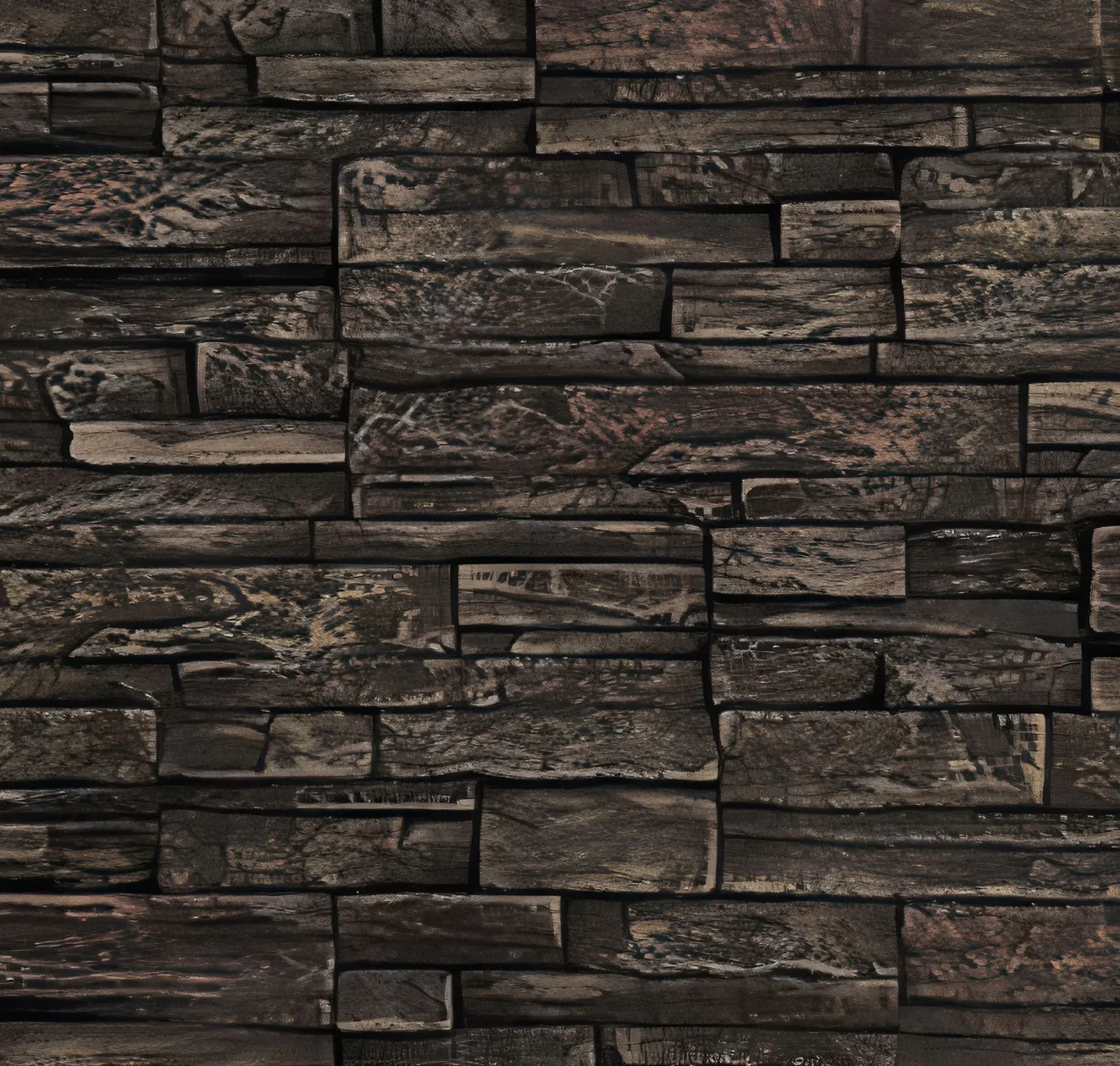 main sample image of Gray Stacked Stone Dry Stack Select Faux Wall Panels-Interlock