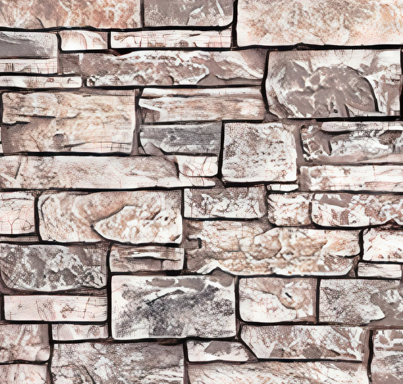 main sample image of Rose Frost Carolina Stone Faux Wall Panels-Interlock