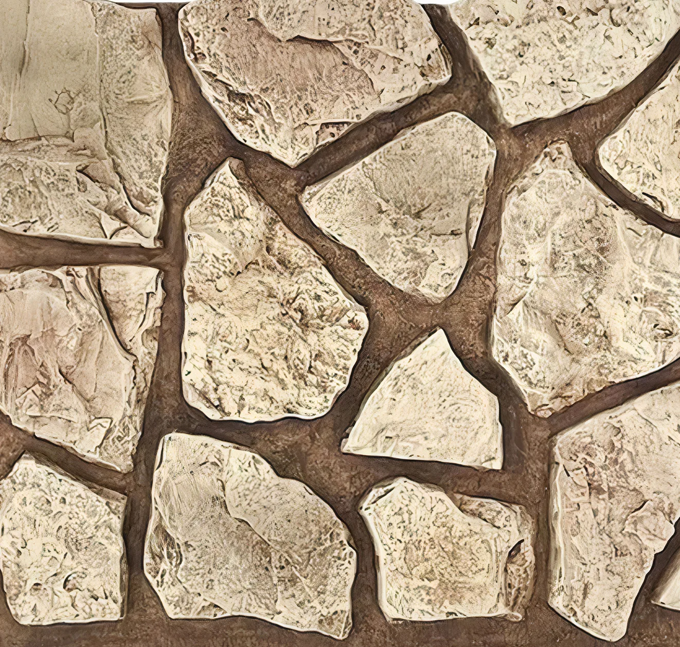 main sample image of Light Tan Rock Random Select Faux Wall Panels-Interlock