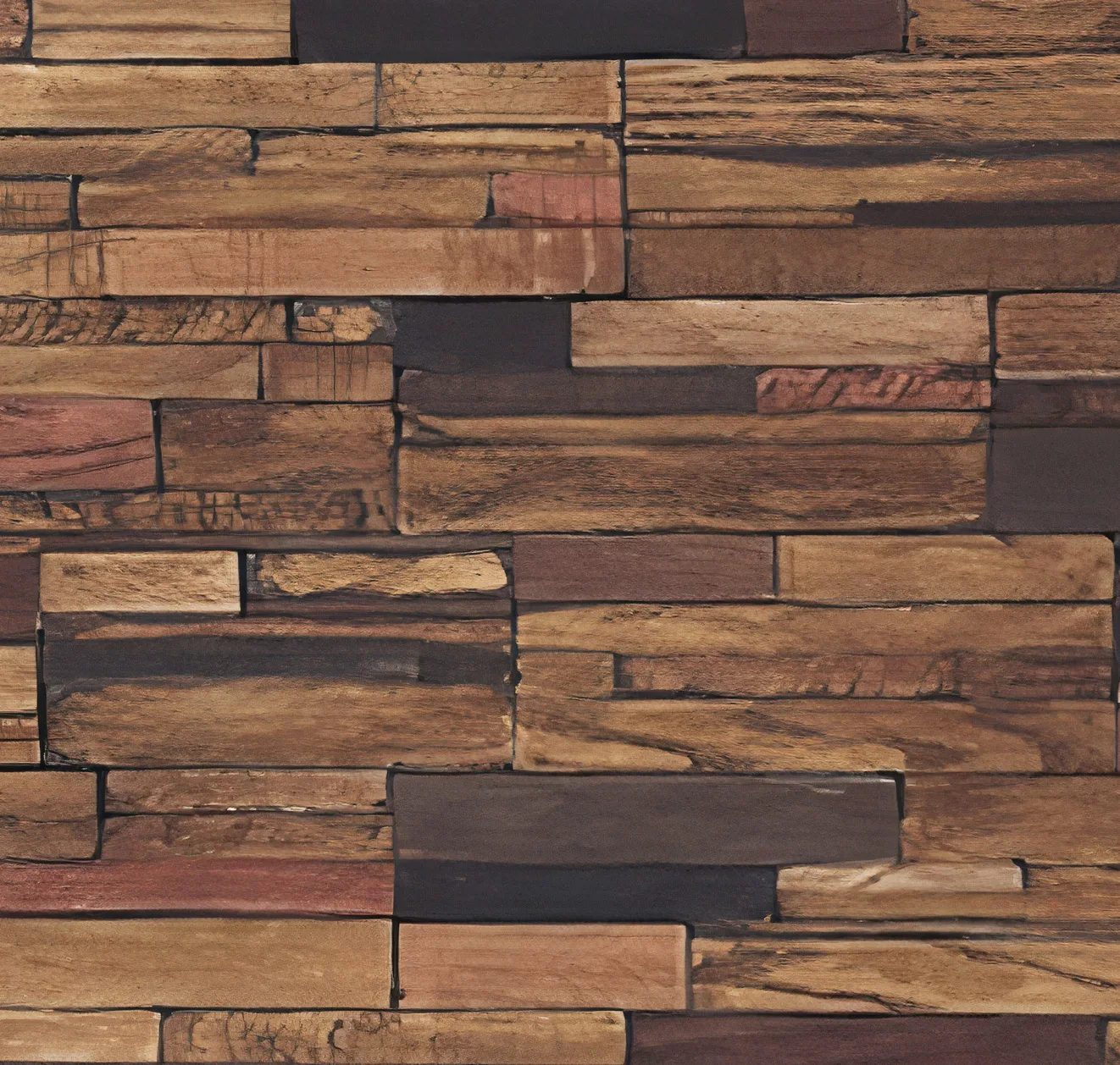 main sample image of Vintage Brown Timber Reclaimed Modern Select Faux Wall Panels-Interlock