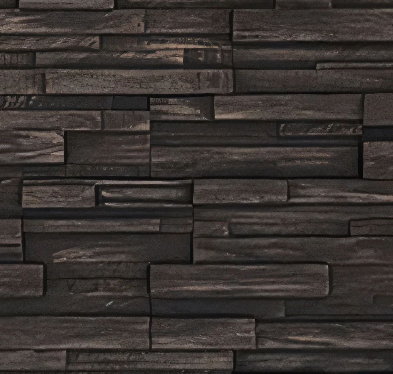 main sample image of Weathered Timber Reclaimed Modern Select Faux Wall Panels-Interlock