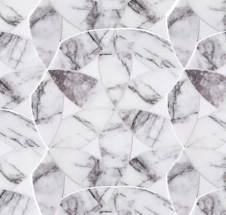 main sample image of Lilac/Thassos Lilac Flower Mosaic