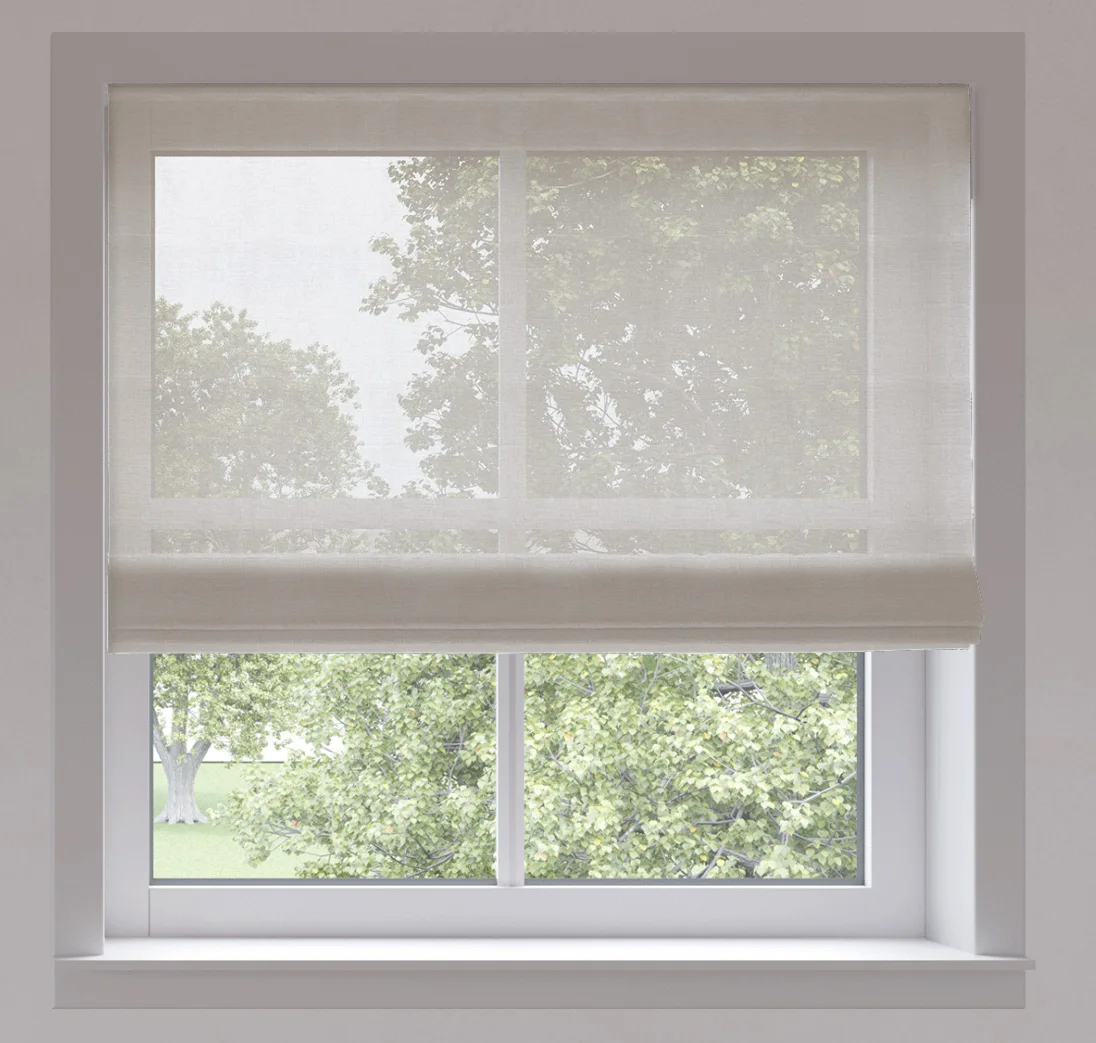 main sample image of Bone Sheers Flat Roman Shades - Sheers