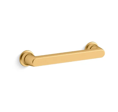 main sample image of Vibrant Brushed Moderne Brass Winnow® 4in Cabinet Pull