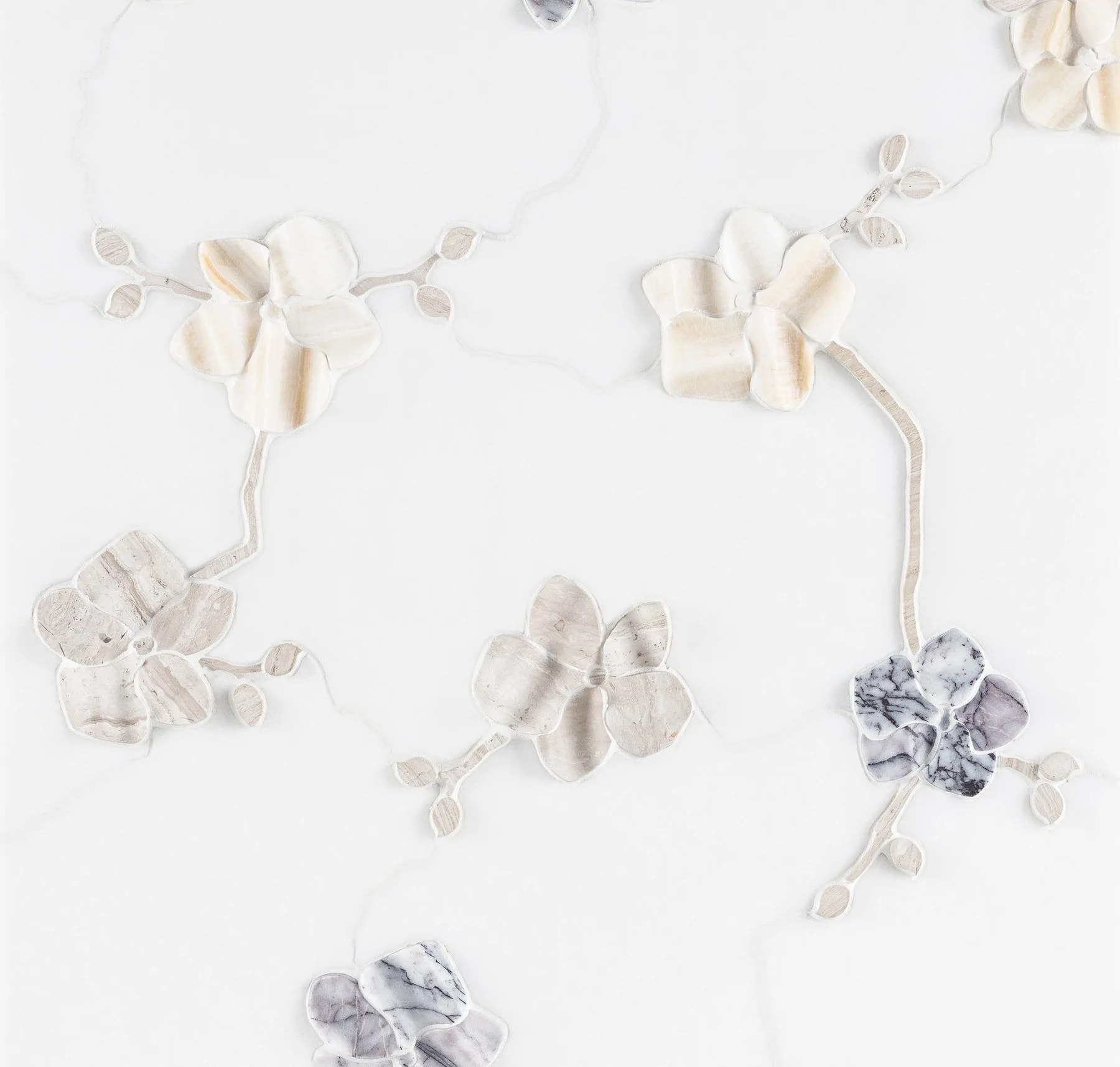 main sample image of Thassos Multi Orchid Dimensional Thassos Multi Mosaic Tile