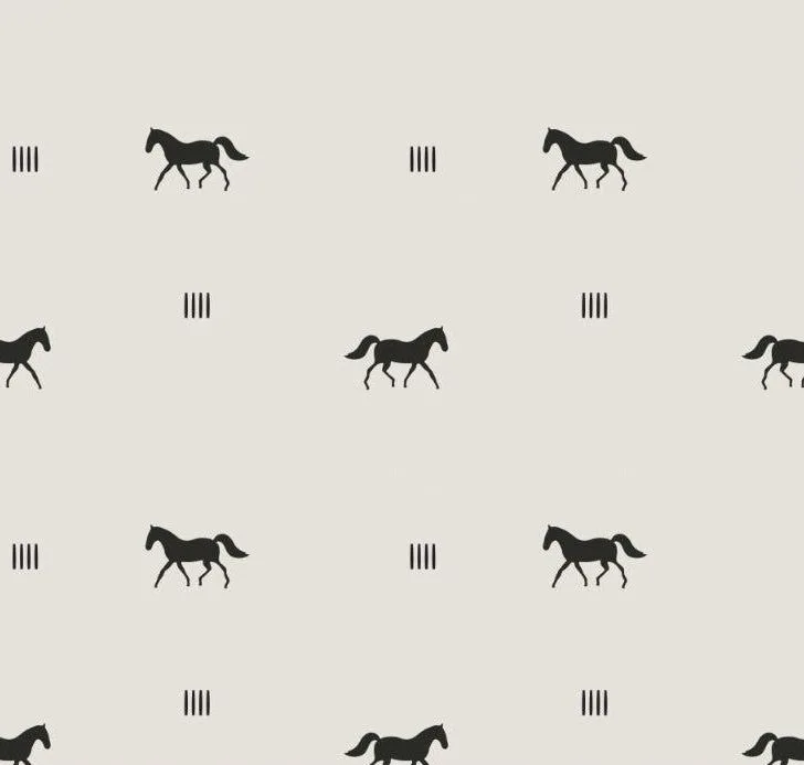 main sample image of Off White Horses Silhouette Wallpaper