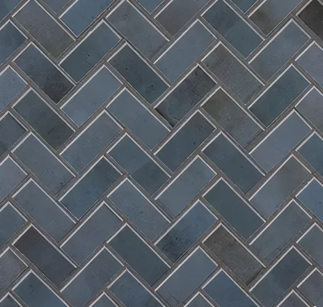 main sample image of Glossy Midnight Canyon Lake Herringbone Mosaic by Studio McGee